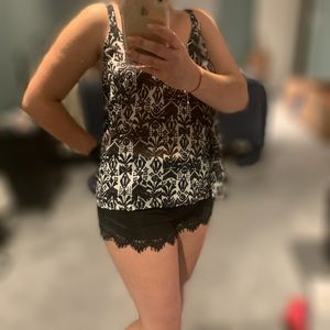 Black Lace High-Rise Shorts